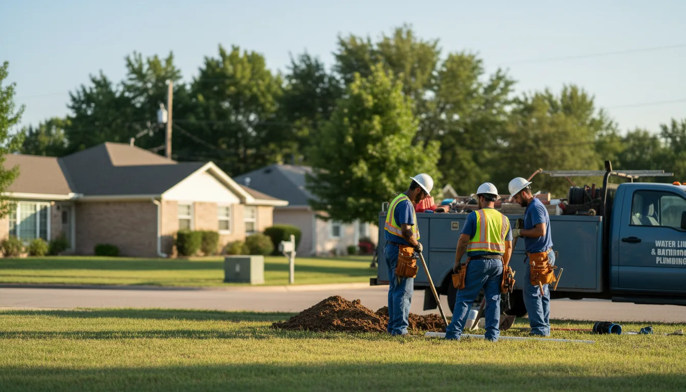 Residential water line and bathroom plumbing service in Clatonia, NE
